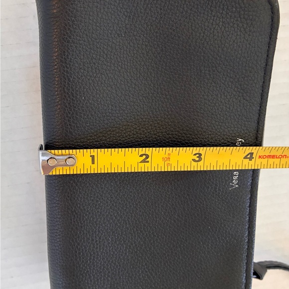 Vera Bradley Black Leather Zip Around Wallet/Wristlet - Picture 12 of 14